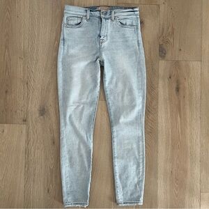 7 For All Mankind High Rise Ankle Skinny Vintage Lux Light Blue Jeans Sz 27 *H2